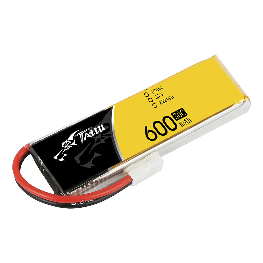 Tattu 600 mAh 3,7 V 30C 1S1P Lipo-Akkupack mit Molex-Stecker (1 Stück/Packung)