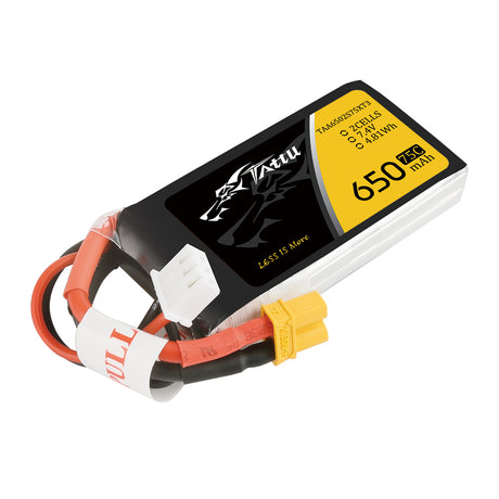 Tattu 650mAh 2S1P 75C 7,4V Lipo-Akkupack mit XT30-Stecker