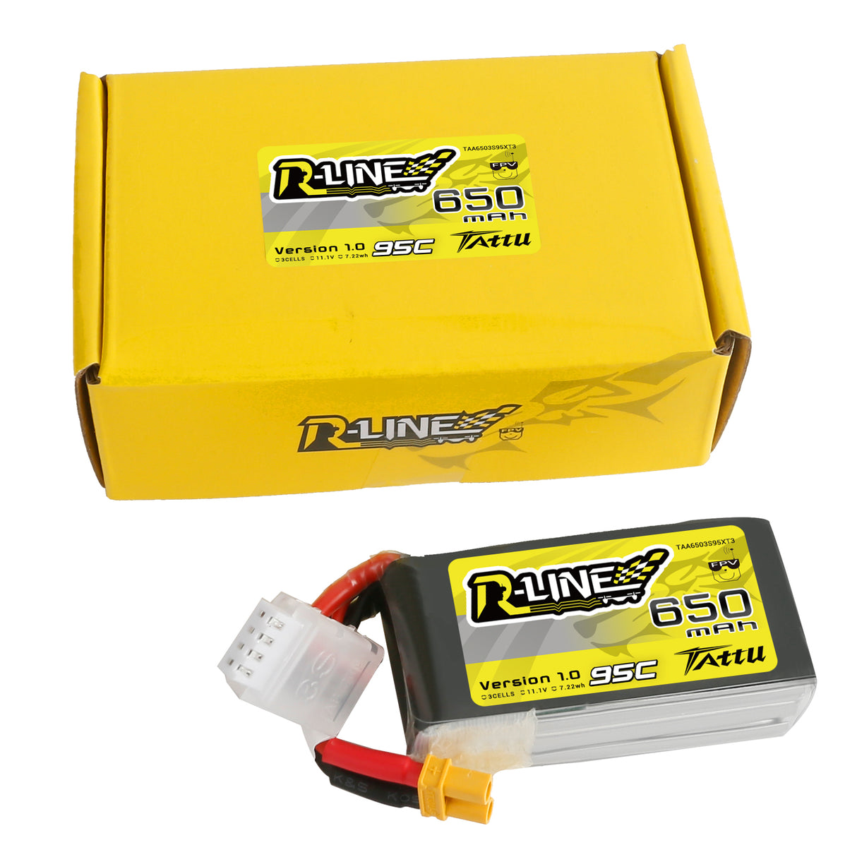 Tattu R-Line 650 mAh 11,1 V 3S1P 95C Lipo-Akku