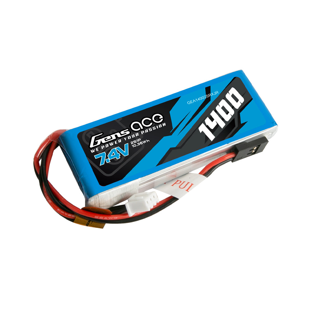 Gens ace 1400mAh 7,4V 2S1P Transmitter Lipo Akkupack mit JR-Stecker