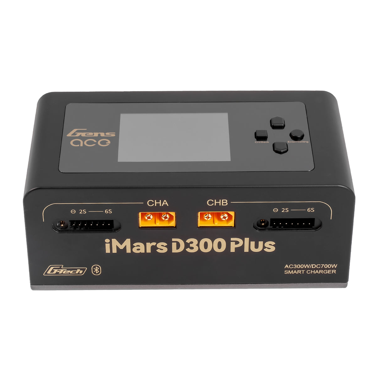 Gens ace iMars D300 Plus Smart Charger | Dual-Channel | G-tech | EB Black