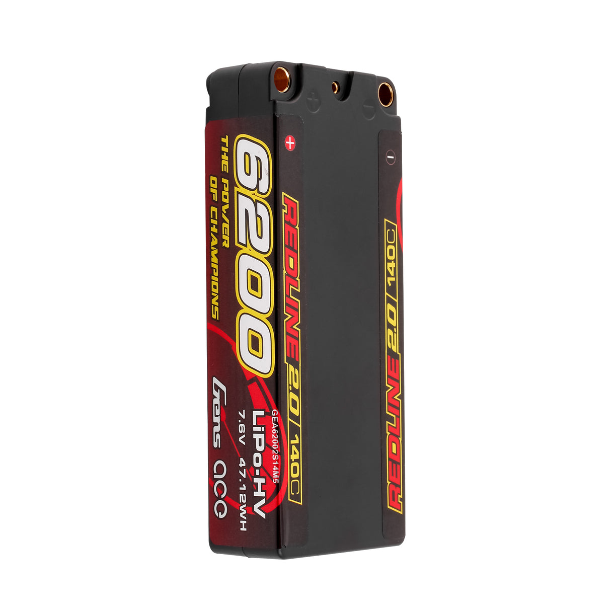 Gens ace Redline 2.0 Series 6200mAh 2S1P 7.6V 140C HardCase HV Lipo Battery Pack with Hardcase 132#