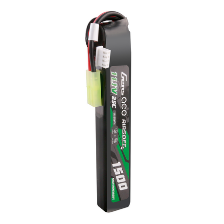 Gens ace 25C 1500mAh 3S1P 11.1V Airsoft Gun Lipo Battery with mini Tamiya Plug