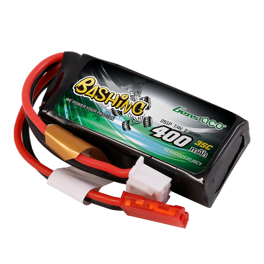 Gens ace 400mAh 7.4V 2S1P 35C Lipo Battery Pack with JST-RCY Plug-Bashing Series