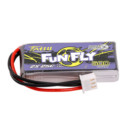 Batterie Tattu Funfly 500mAh 2S1P 7.4V 25C avec prise JST