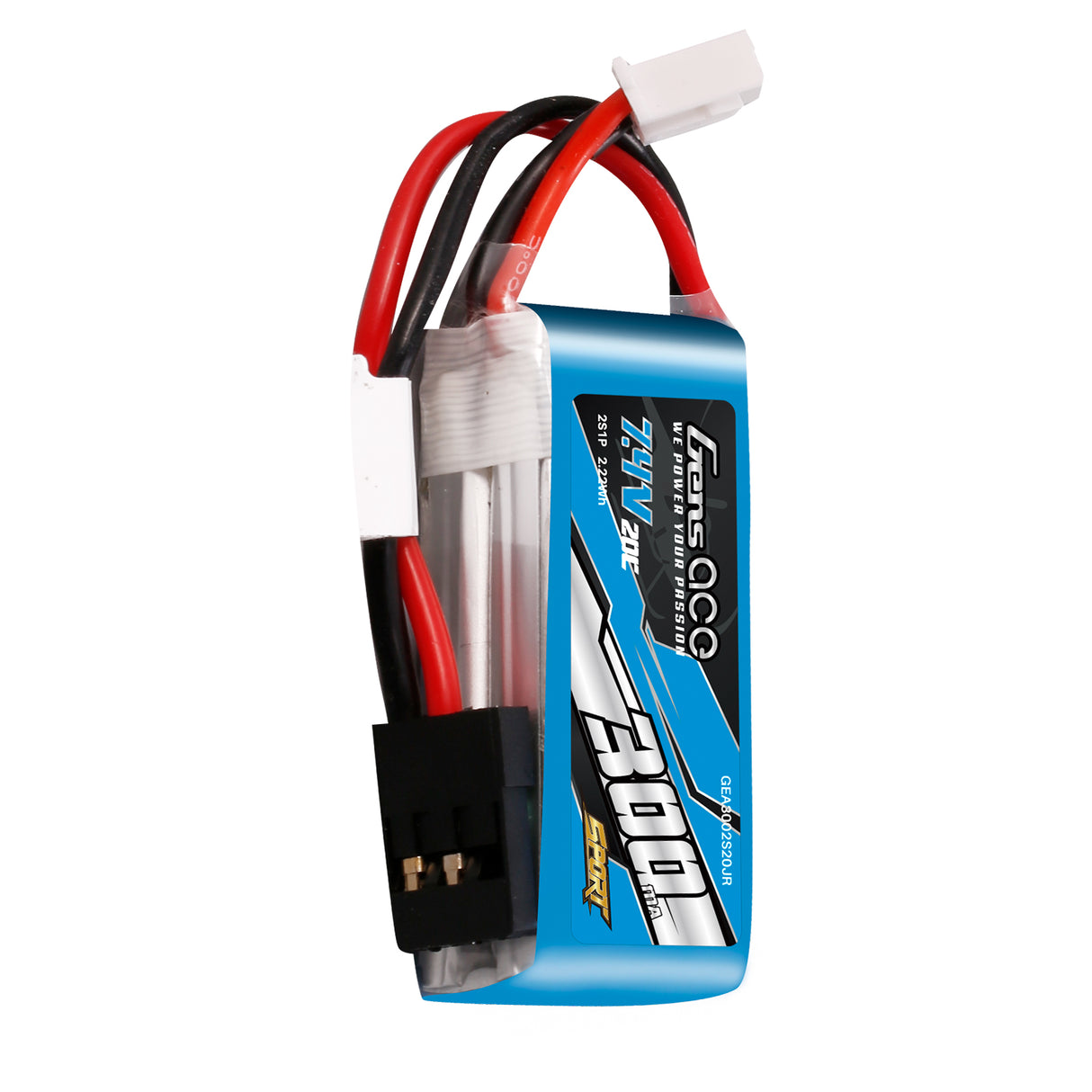 Gens ace 300mAh 2S 7.4V 20C Lipo Battery( F3K )