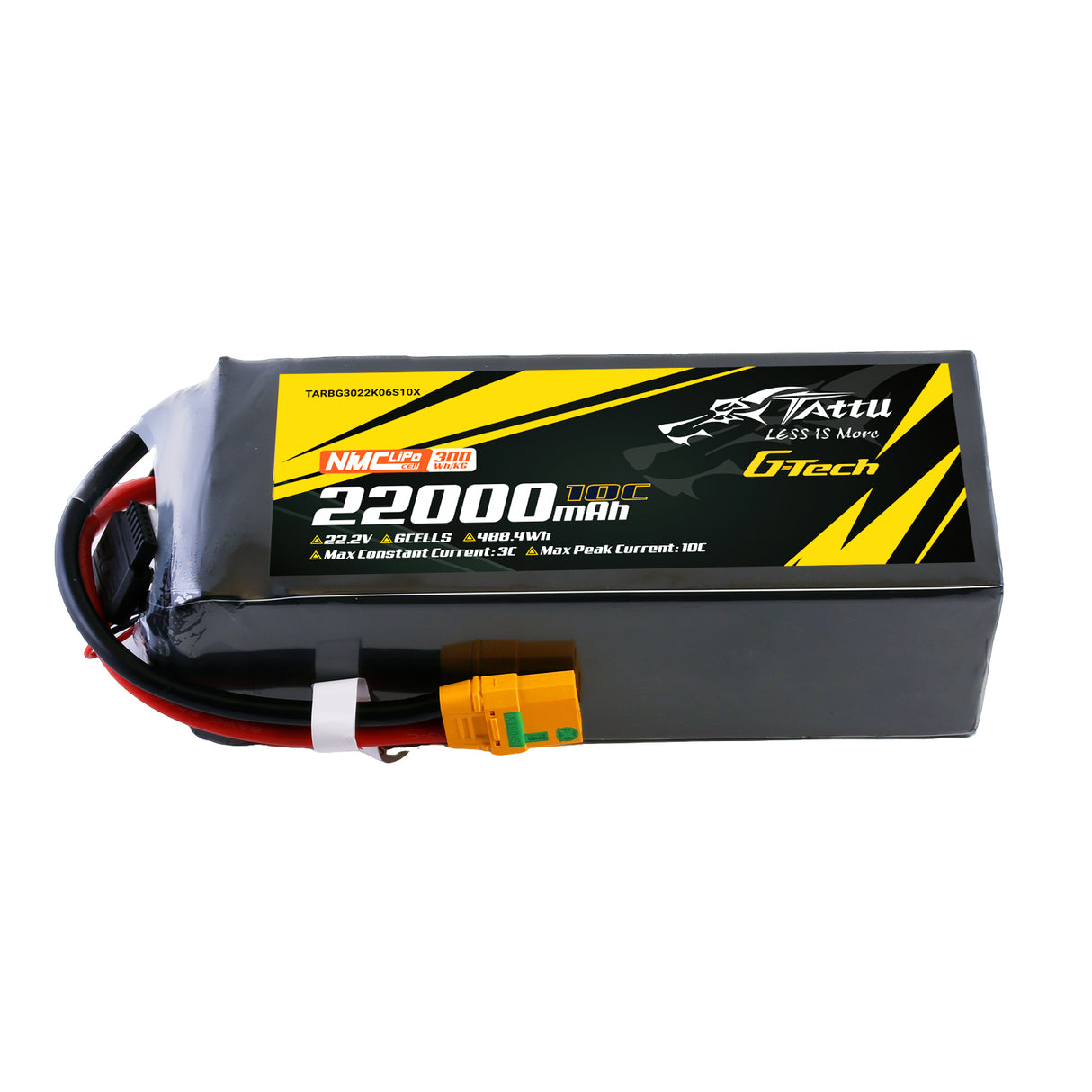 Tattu Semi-solid State 300Wh/kg 22000mAh 10C 22.2V 6S1P G-Tech Lipo Battery Pack with XT90S-F