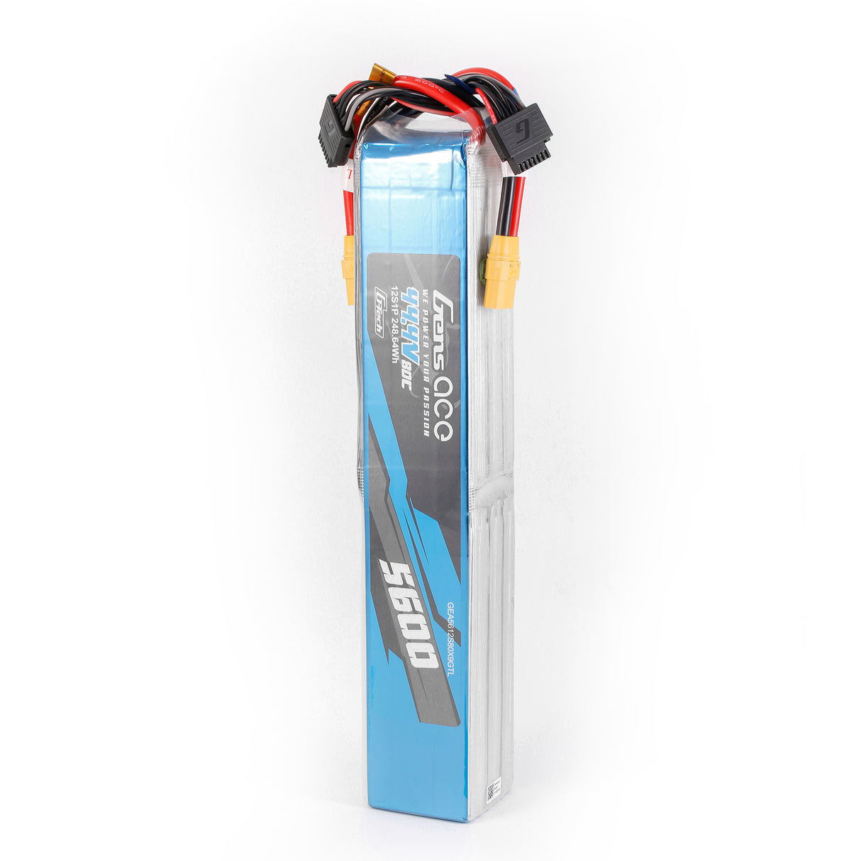 Gens Ace G-Tech 5600mAh 44.4V 80C 12S1P Battery Pack with XT90 plug