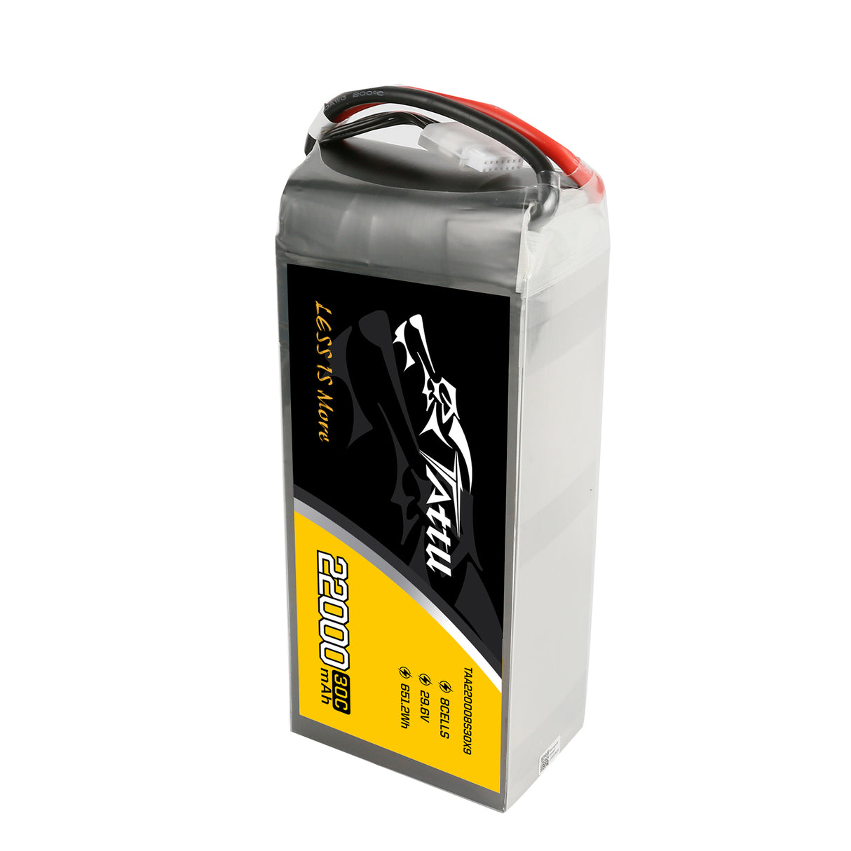 Tattu 22000mAh 29.6V 8S1P 30C 651.2Wh LiPo Battery with XT90-S