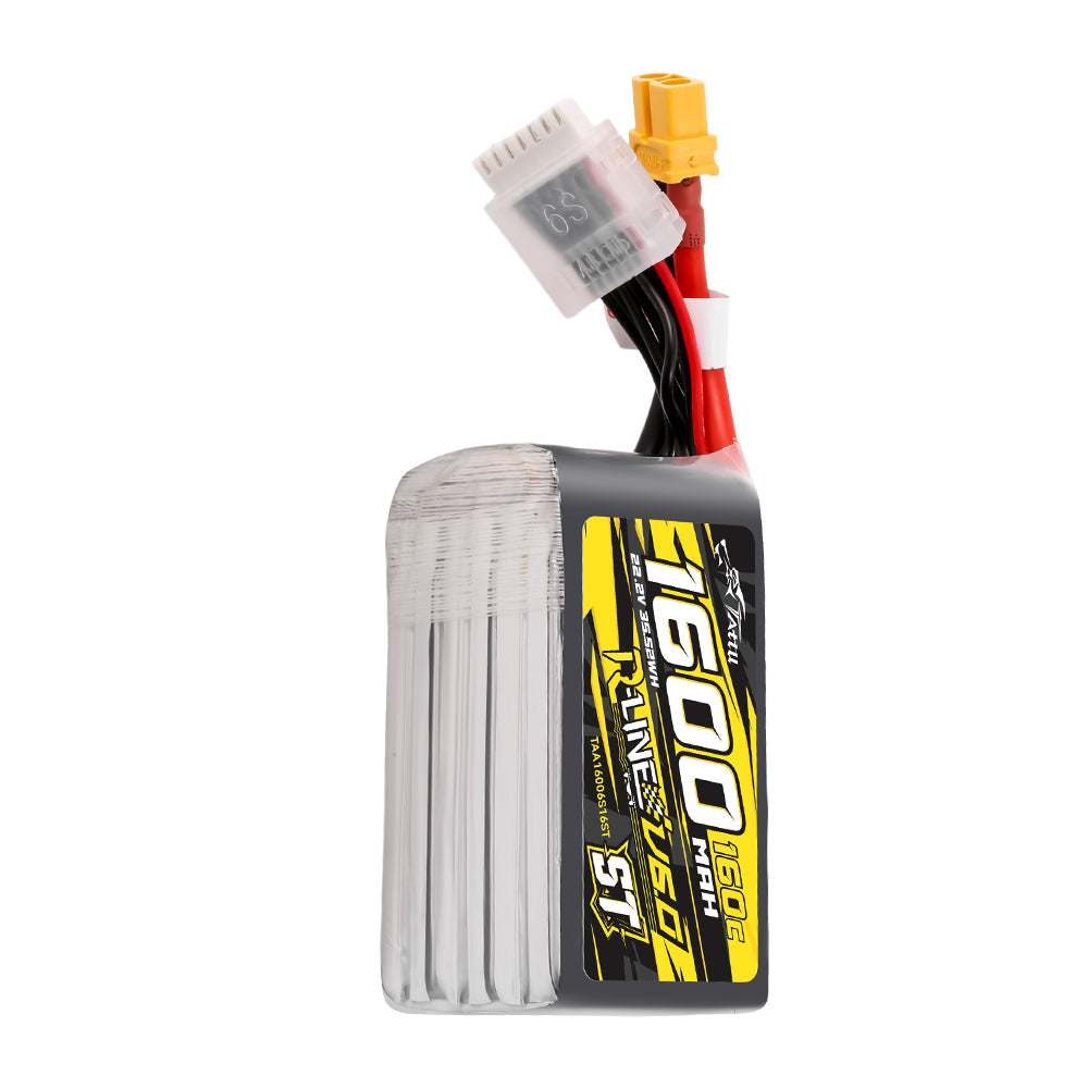 Tattu 1600mAh 6S 160C 22.2V ST Lipo Battery | XT60 Plug | R-Line 6.0