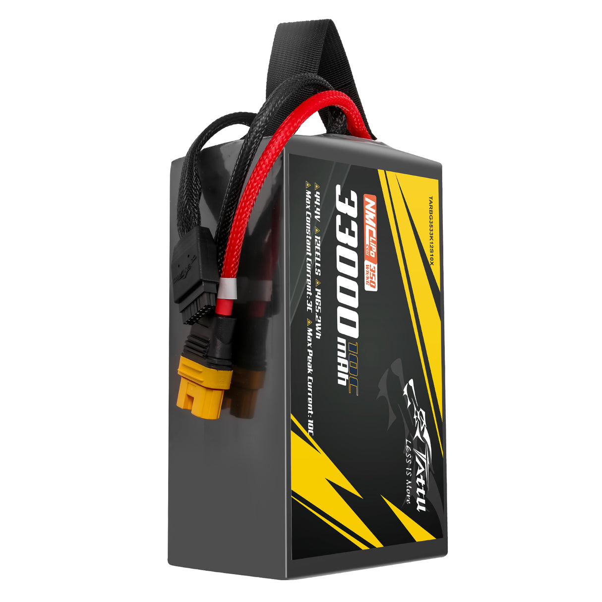 Tattu Semi-solid State 350Wh/kg 33000mAh 10C 44.4V 12S1P Lipo Battery Pack with AS150U-F plug