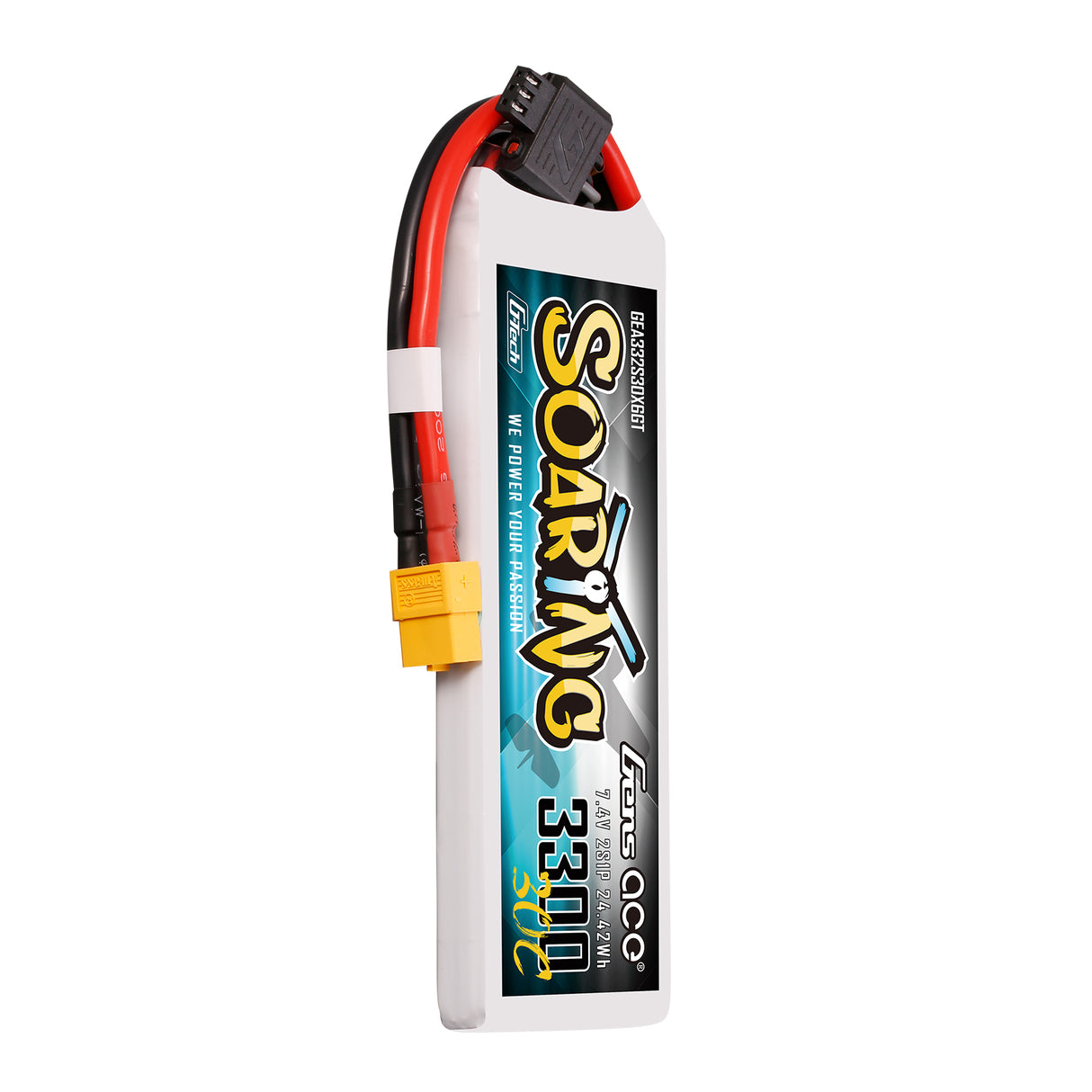 Gens ace Soaring 3300mAh 2S 30C 7.4V G-Tech Lipo Battery with XT60 plug