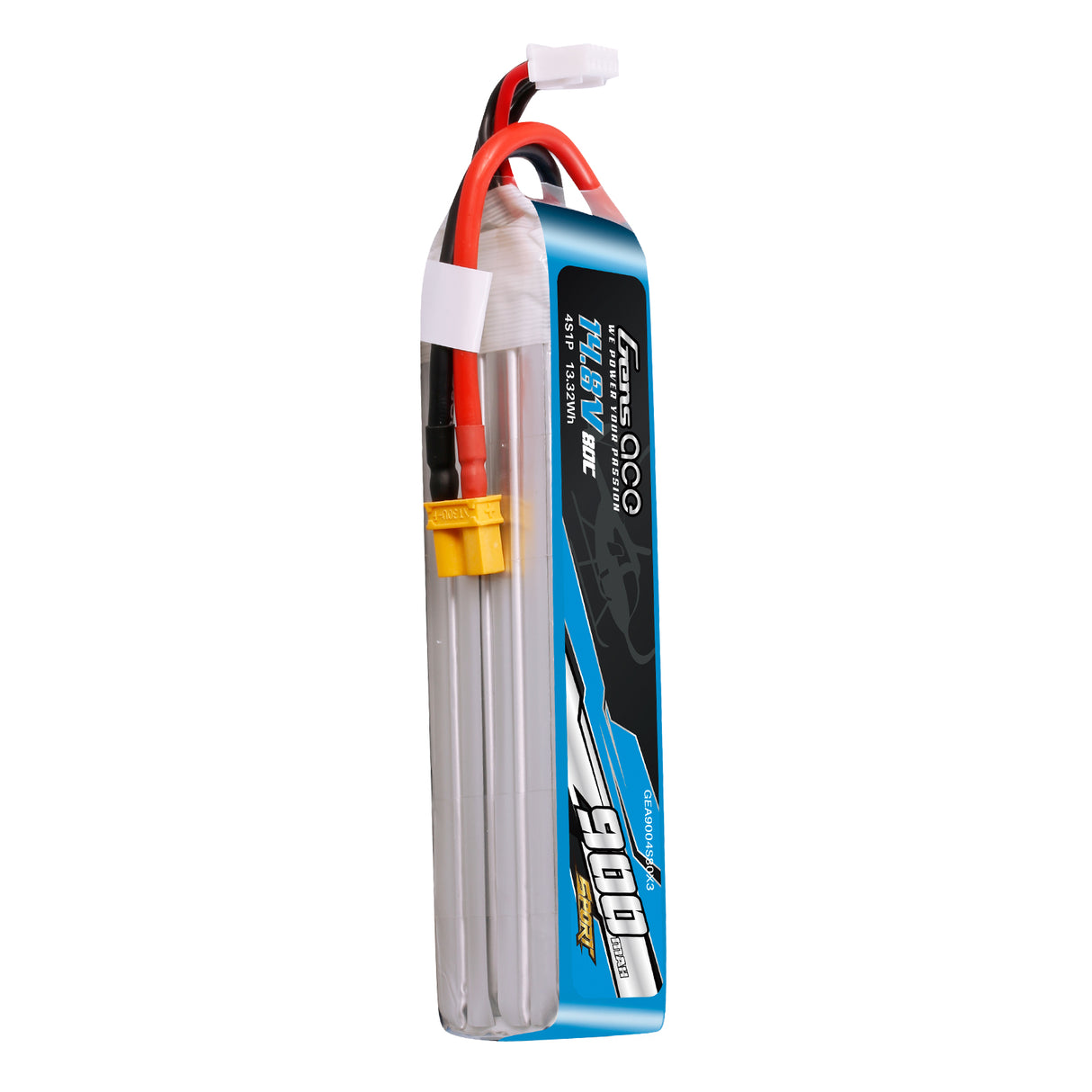 Gens ace 900mAh 14.8V 80C 4S1P Lipo Battery Pack with XT30 Plug ( F5J )