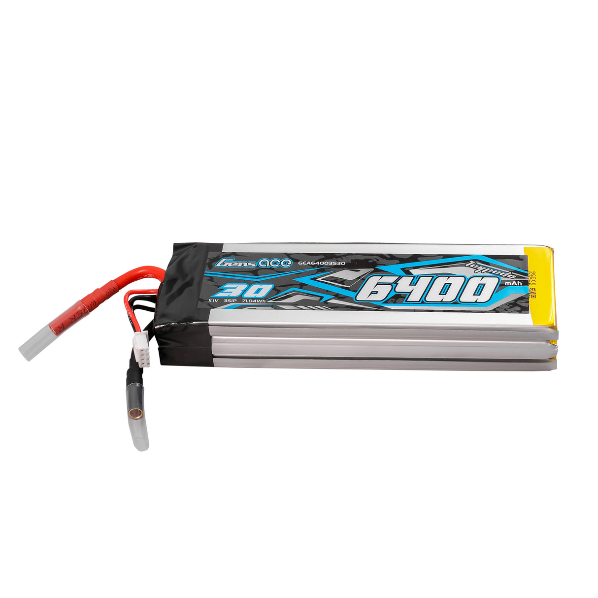 Gens Ace 30C 6400mAh 3S1P 11.1V  Lipo Battery with JST-XHR Plug