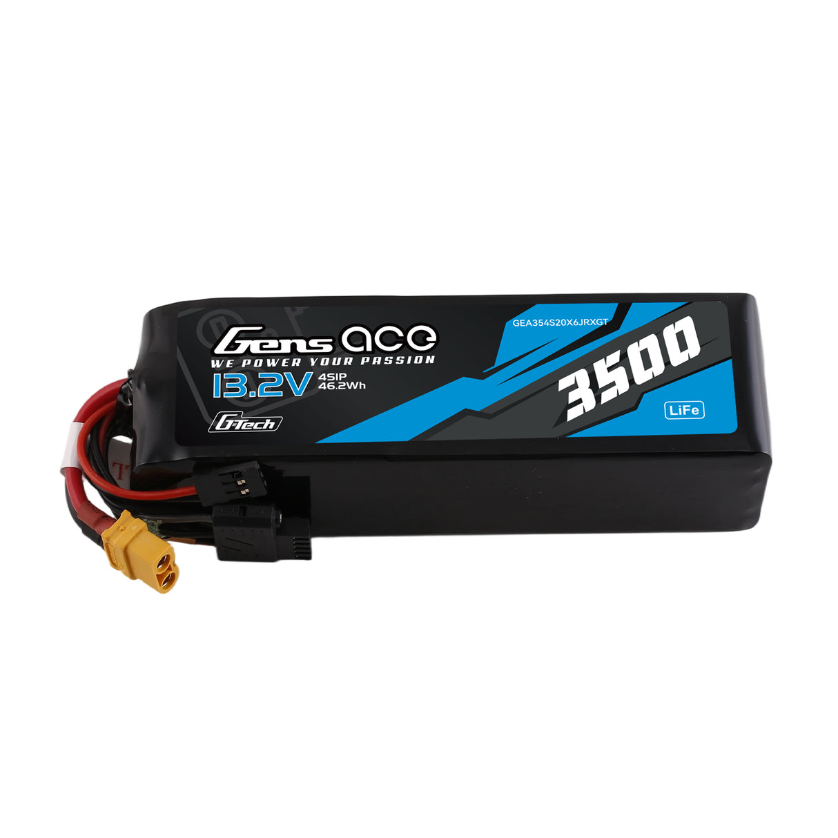 Gens ace Mini G-Tech 3500mAh 13.2V 4S1P 20C Li-Fe Battery Pack for Receiver