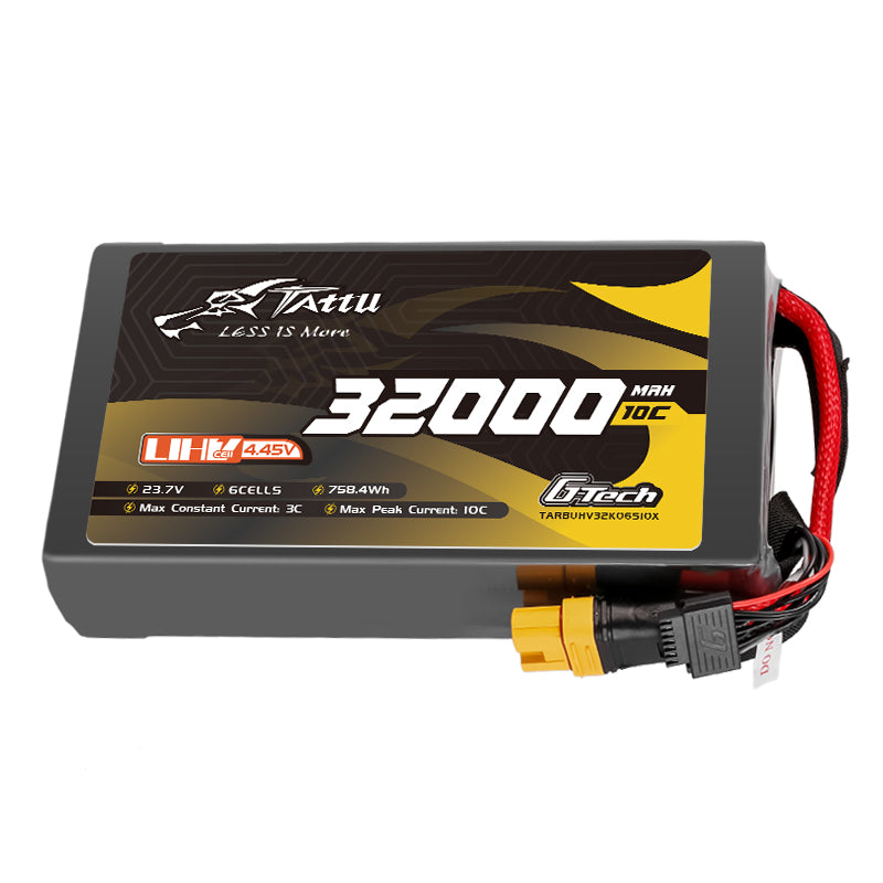 Tattu 32000mAh 6S 10C UHV 23.7V LiPo Battery with XT90S-F plug