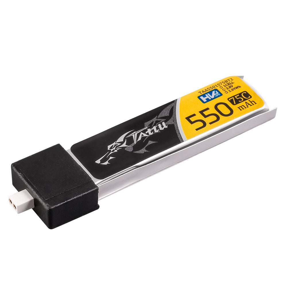 Tattu 1S 550 mAh 75C 3,8 V HV Lipo-Akku mit BT2.0-Stecker (5 Stück)