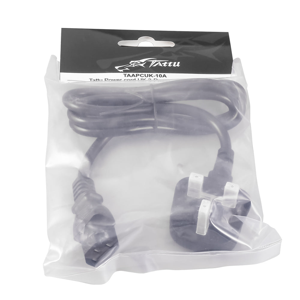 Tattu Power cord UK 3-Prong,  C13, 1m
