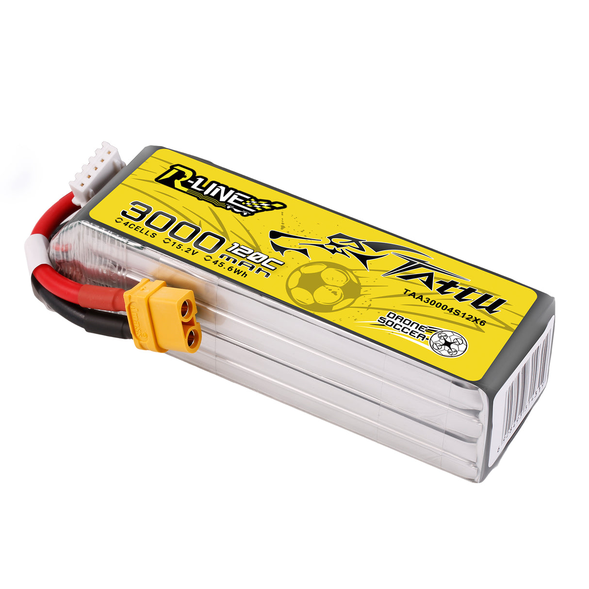 Tattu 3000mAh 15.2V 120C 4S1P Lipo Battery Pack with XT60 Plug