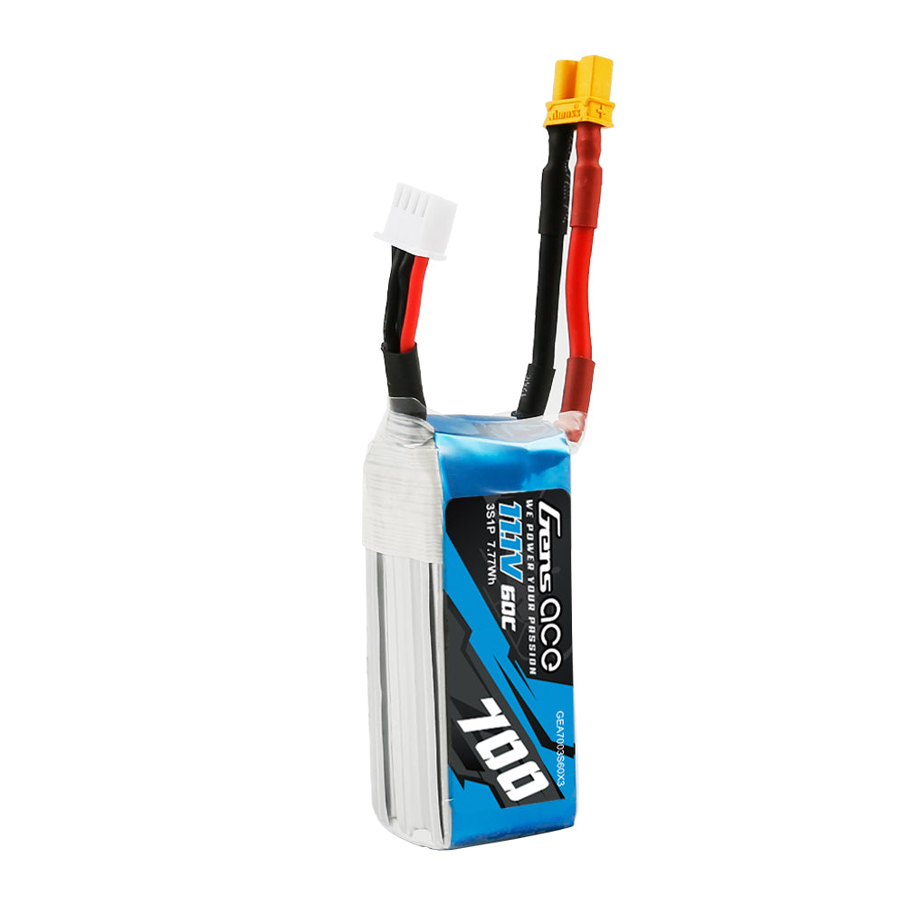Gens ace 700 mAh 11,1 V 60C 3S1P Lipo-Akkupack mit XT30 für OMPHOBBY M2 &LOGO200