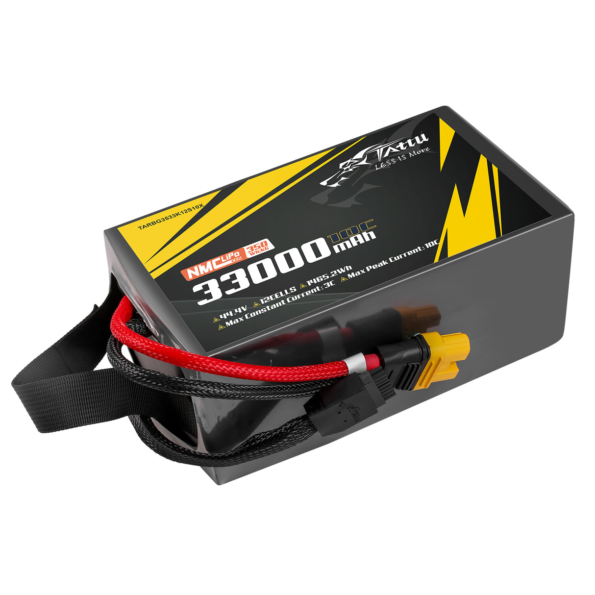 Tattu Semi-solid State 350Wh/kg 33000mAh 10C 44.4V 12S1P Lipo Battery Pack with AS150U-F plug