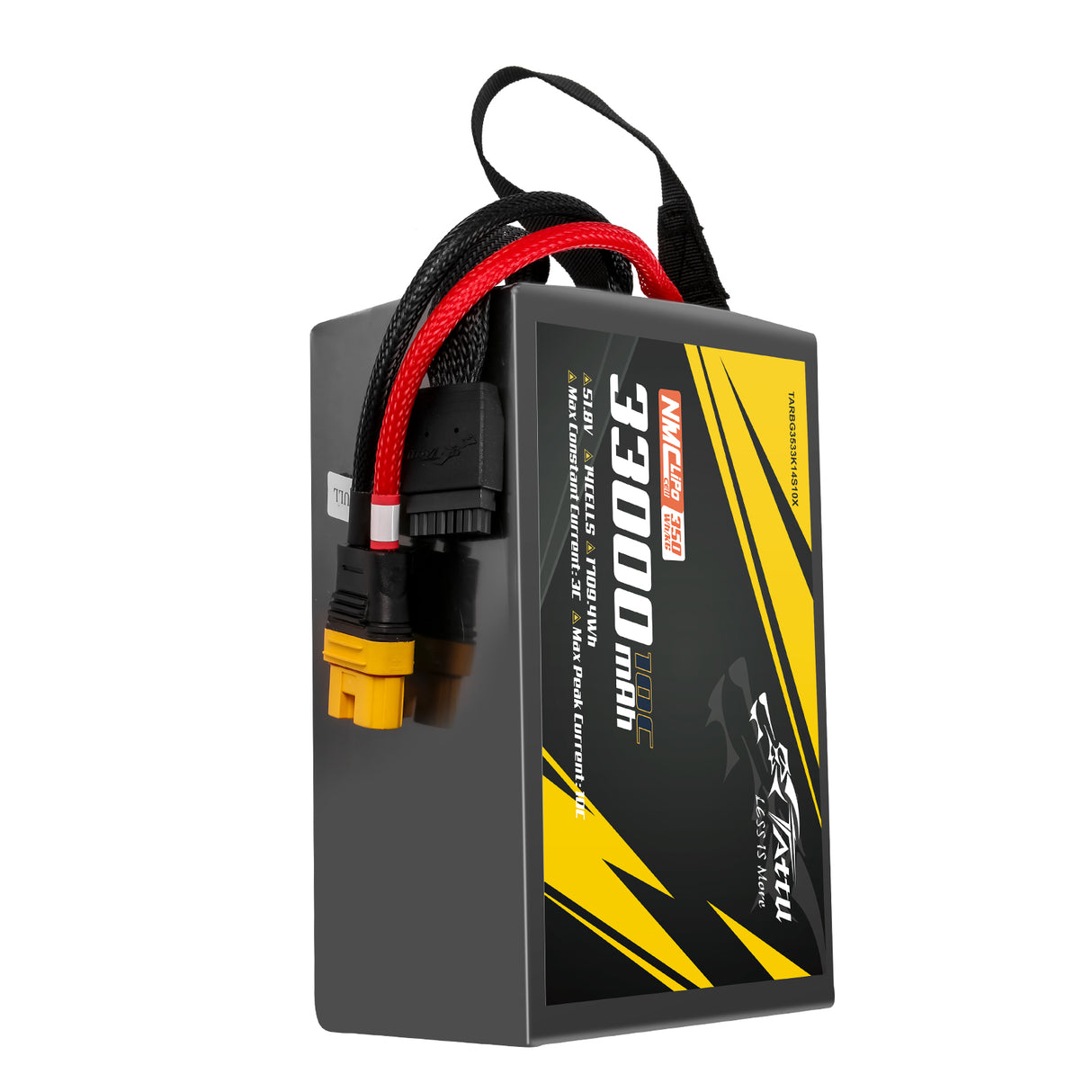 Tattu Semi-solid State 350Wh/kg 33000mAh 10C 51.8V 14S1P Lipo Battery Pack with AS150U-F plug