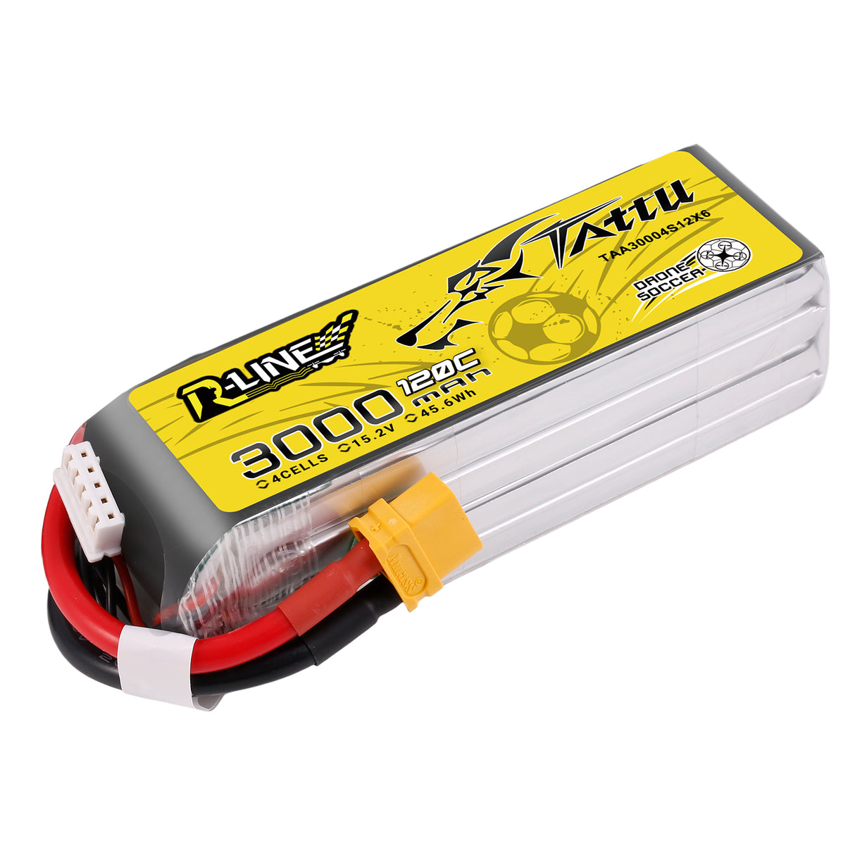 Tattu 3000mAh 15.2V 120C 4S1P Lipo Battery Pack with XT60 Plug