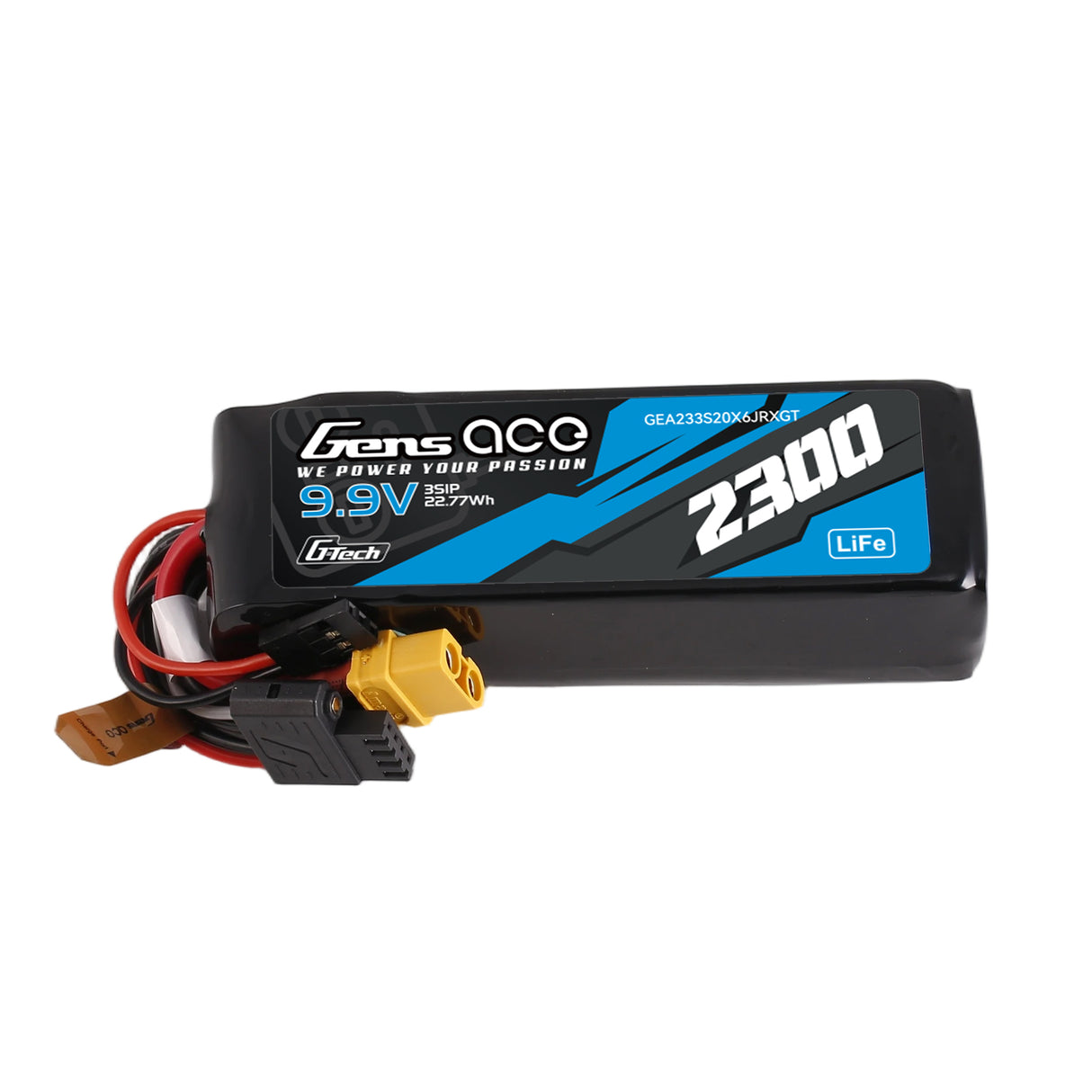 Gens ace Mini G-Tech 2300mAh 9.9V 3S 20C Li-Fe Battery with XT30 for Receiver