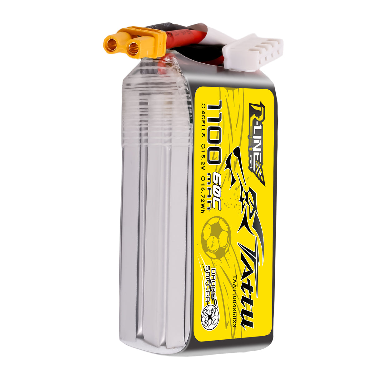 Tattu 1100mAh 15.2V 60C 4S1P Lipo Battery Pack with XT30 Plug