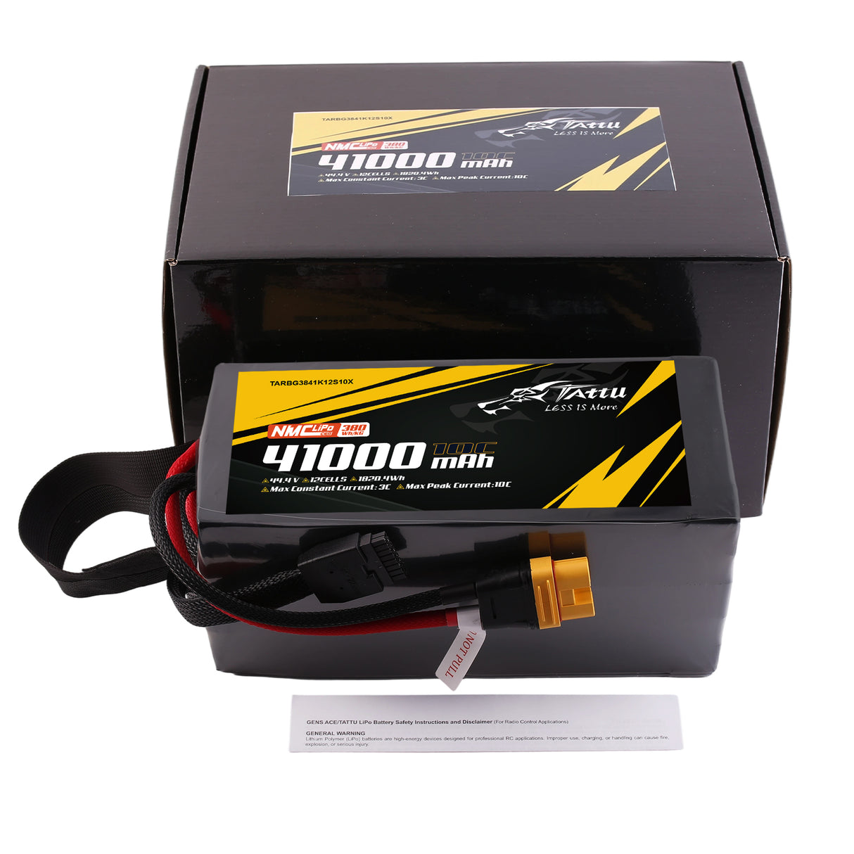 Tattu Semi-solid State 380Wh/kg 41000mAh 10C 44.4V 12S1P Lipo Battery Pack with AS150U-F plug
