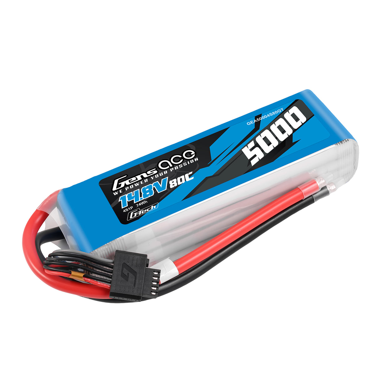Gens Ace G-Tech 5000mAh 14.8V 80C 4S1P Lipo Battery(F5B)
