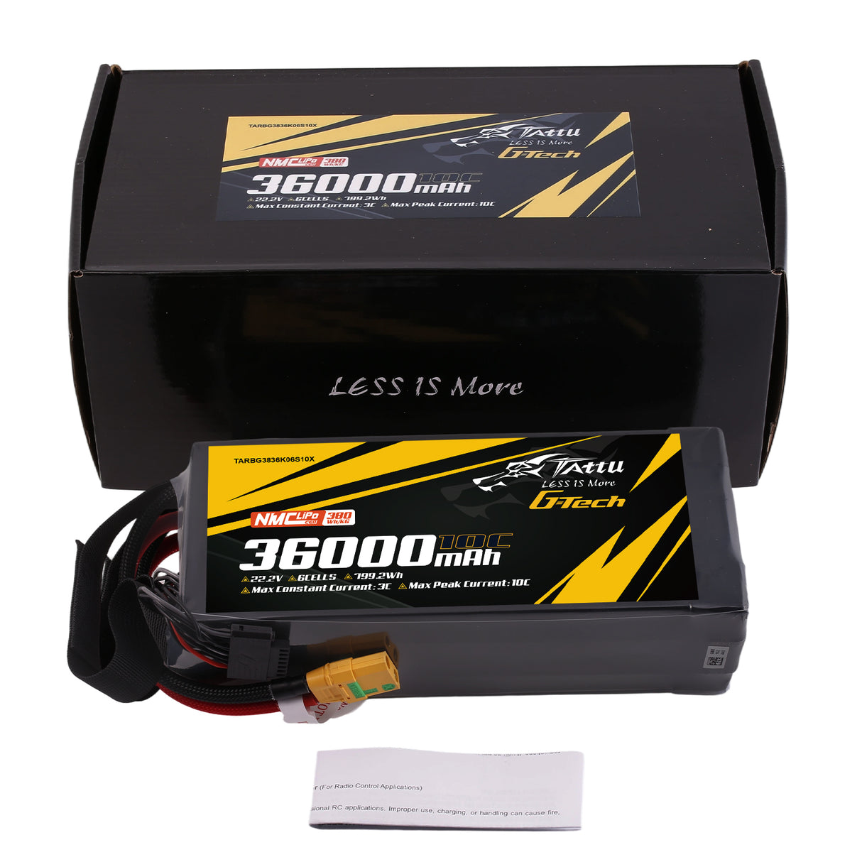 Tattu Semi-solid State 380Wh/kg 36000mAh 10C 22.2V 6S1P Lipo Battery Pack with XT90S-F plug
