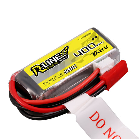 Tattu R-Line 400mAh 7.4V 2S1P 95C Lipo Battery  with  JST-SYP Plug