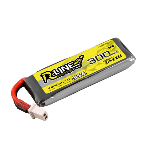 Tattu 300mAh 3.8V 95C 1S1P HV Lipo Battery Pack with BT 2.0 plug