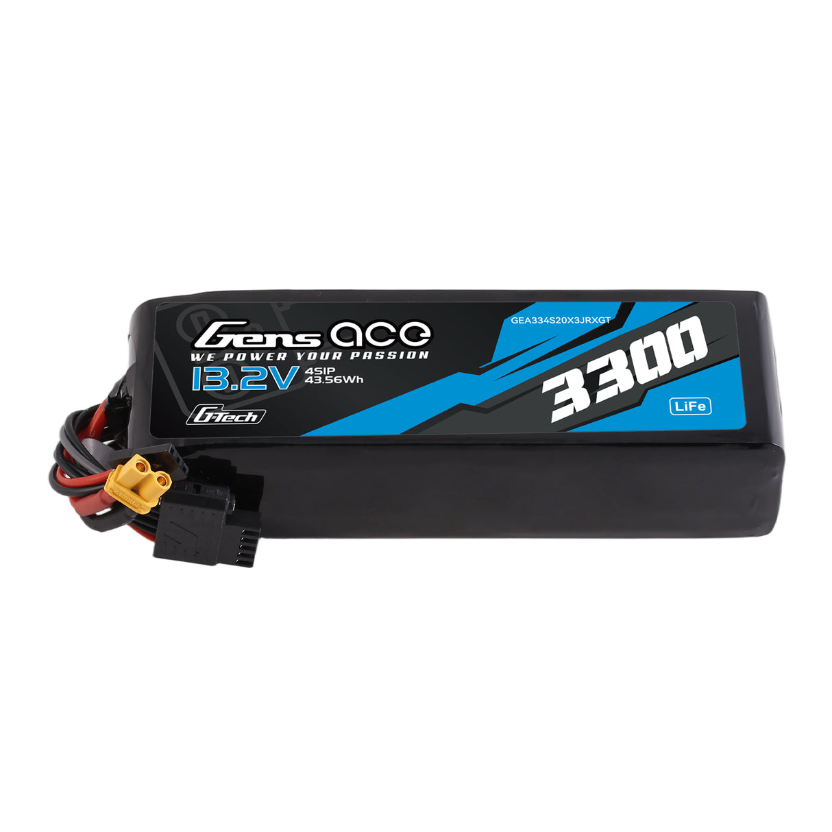 Gens ace Mini G-Tech 3300mAh 13.2V 4S 20C Li-Fe Battery with XT30 for Receiver