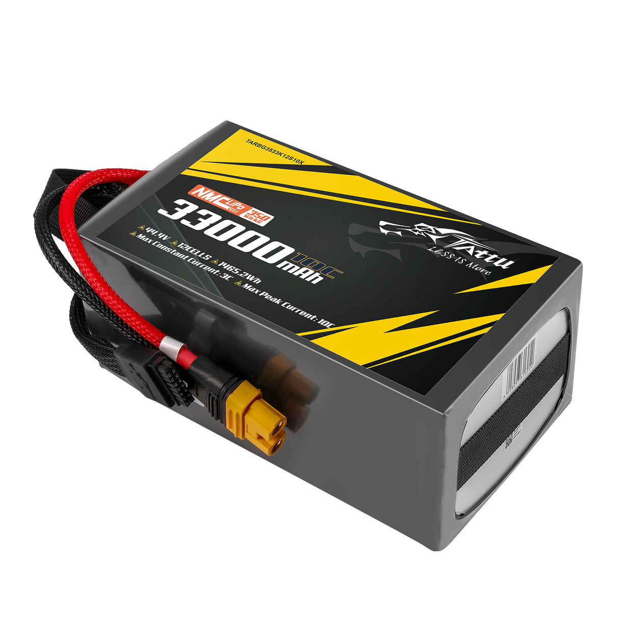Tattu Semi-solid State 350Wh/kg 33000mAh 10C 44.4V 12S1P Lipo Battery Pack with AS150U-F plug