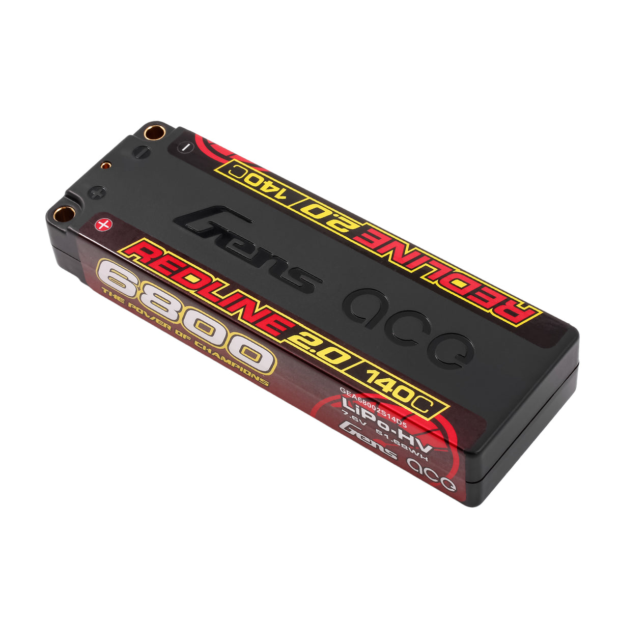 Gens ace Redline 2.0 Series 6800mAh 2S1P 7.6V 140C HardCase HV Lipo Battery Pack with Hardcase 57