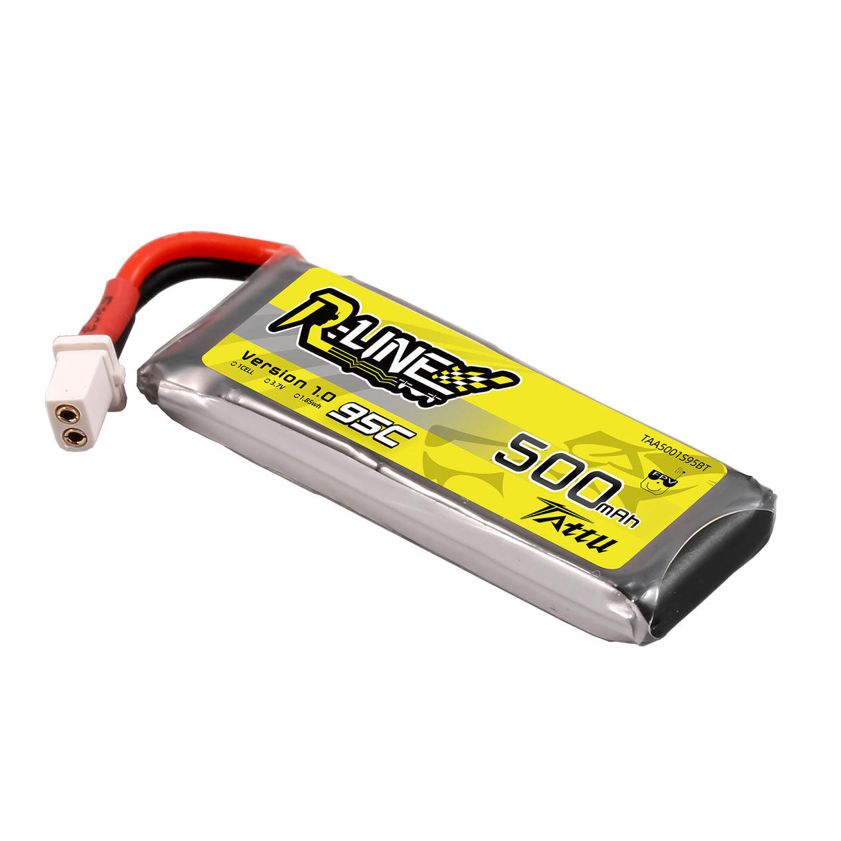Tattu R-Line 500mAh 3.7V 1S1P 95C Lipo Battery  with  BT2.0 Plug