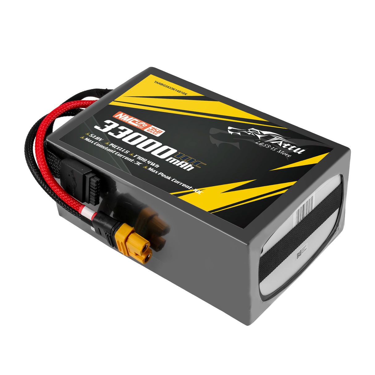 Tattu Semi-solid State 350Wh/kg 33000mAh 10C 51.8V 14S1P Lipo Battery Pack with AS150U-F plug