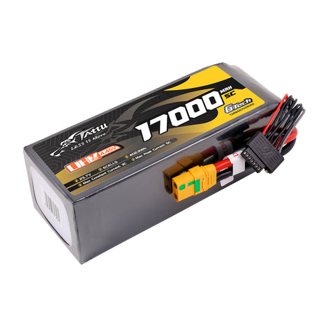 Tattu Ultra High Voltage 17000mAh 5C 23.7V 6S1P G-Tech Lipo Battery with XT90S-F Plug