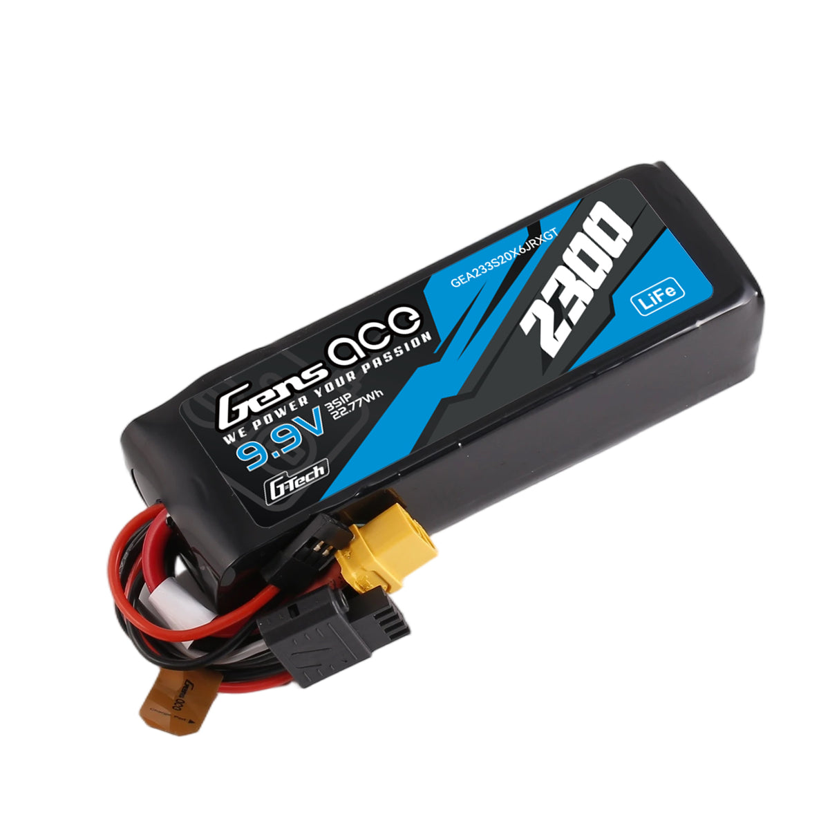 Gens ace Mini G-Tech 2300mAh 9.9V 3S 20C Li-Fe Battery with XT30 for Receiver