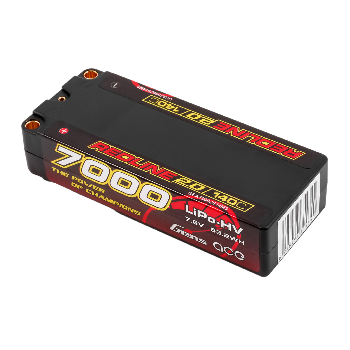 Gens ace Redline 2.0 Series 7000mAh 2S1P 7.6V 140C HardCase HV Lipo Battery Pack with Hardcase 133#