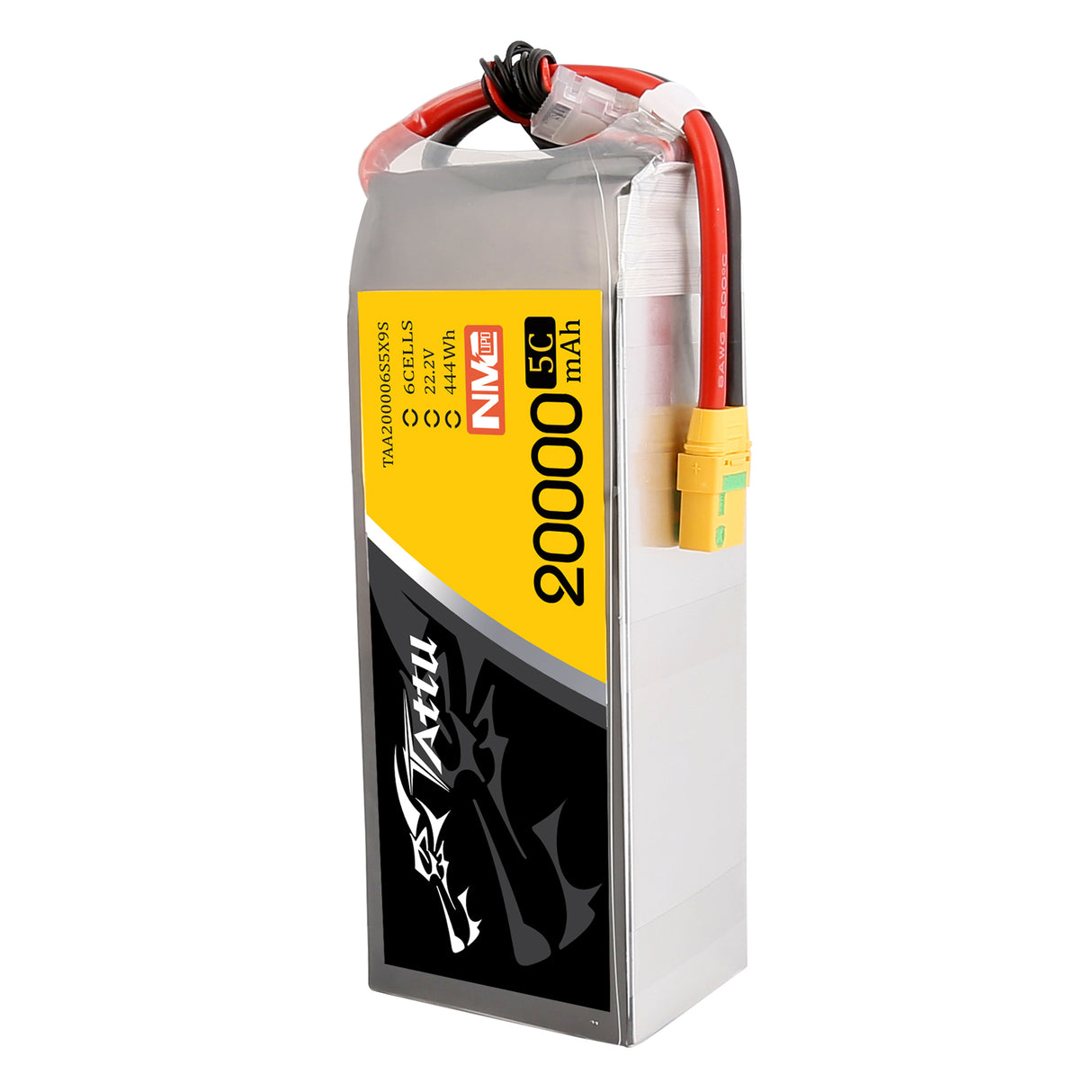 Tattu Semi-Solid State 20000mAh 22.2V 5C 6S1P Lipo Battery Pack with XT90-S plug