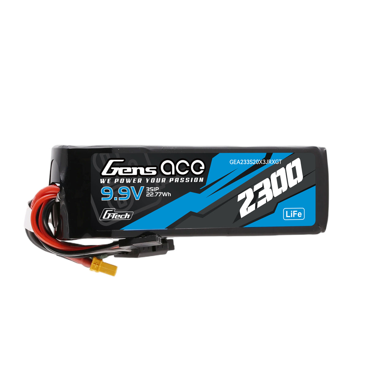 Gens ace Mini G-Tech 2300mAh 9.9V 3S 20C Li-Fe Battery with XT30 for Receiver