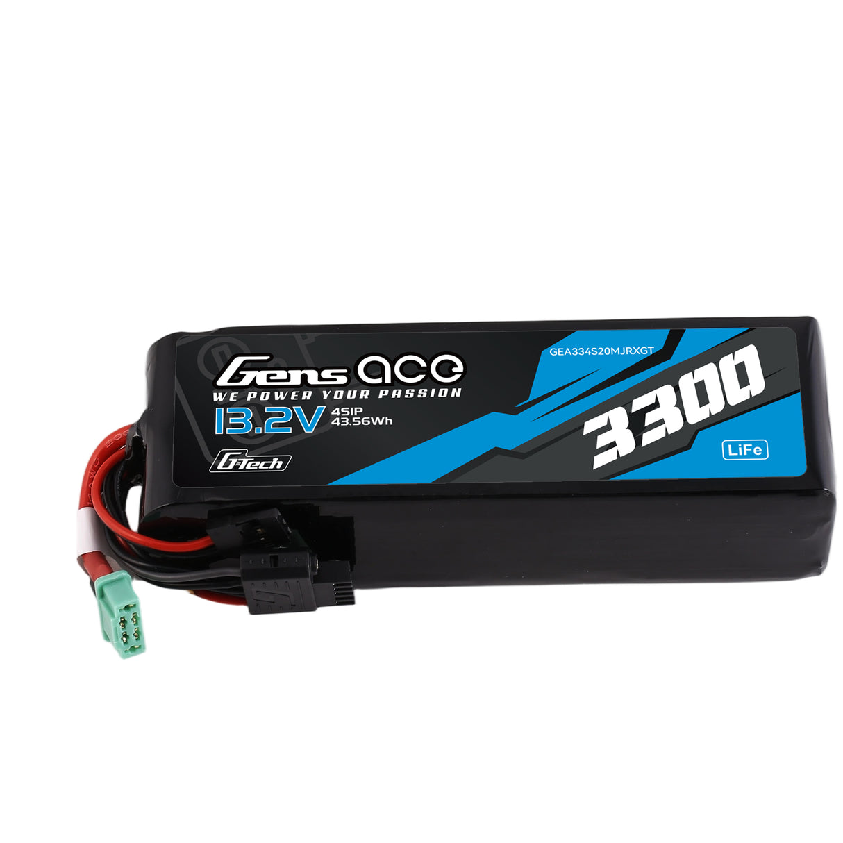 Gens ace Mini G-Tech 3300mAh 13.2V 4S 20C Li-Fe Battery for Receiver