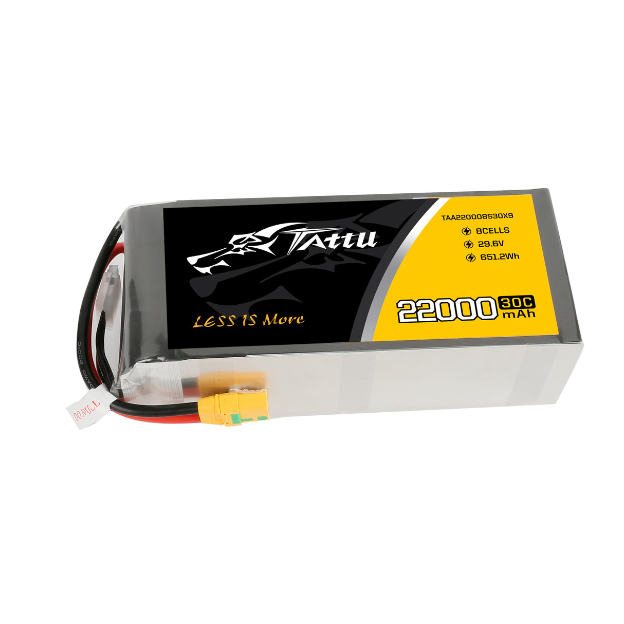 Tattu 22000mAh 29.6V 8S1P 30C 651.2Wh LiPo Battery with XT90-S