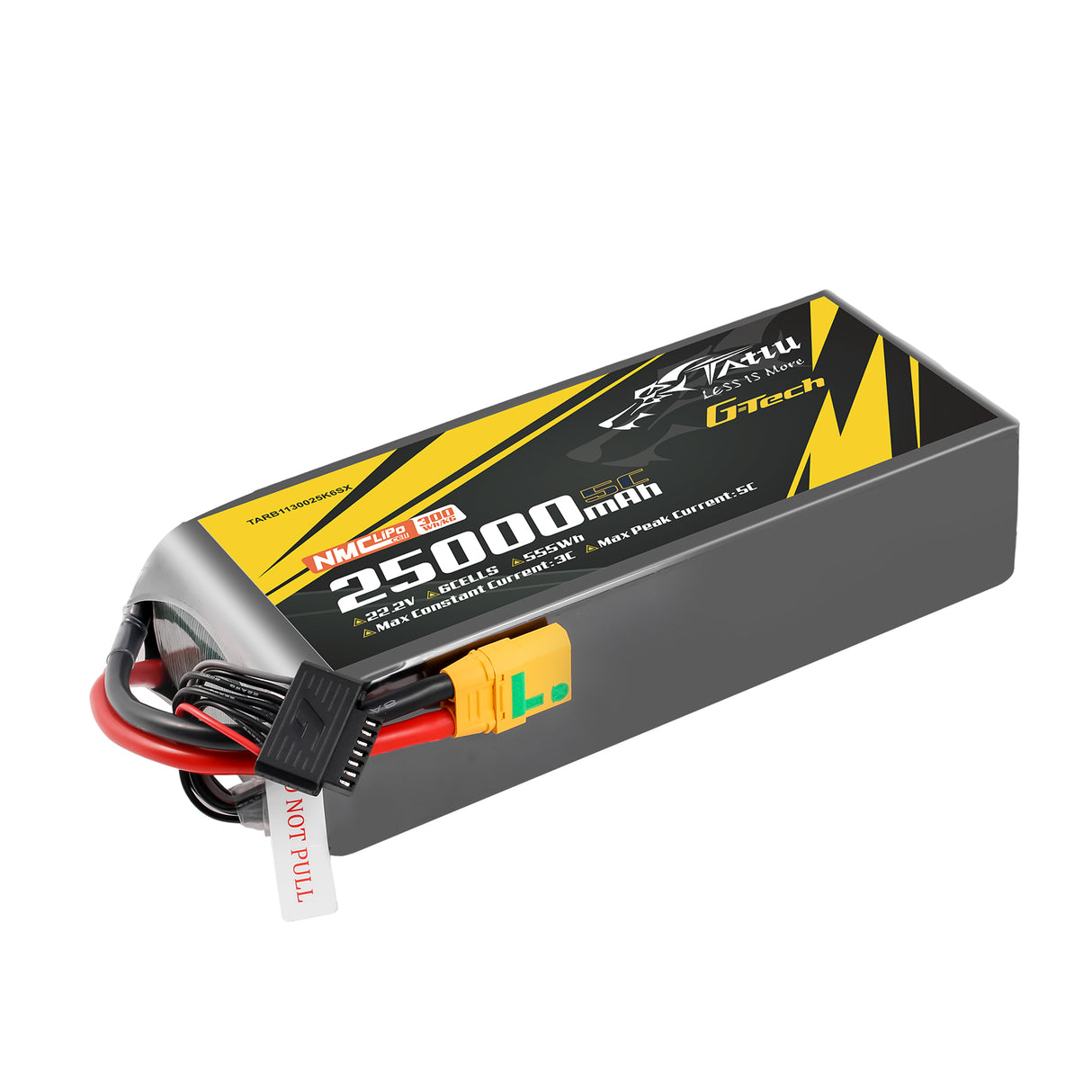 Tattu Semi-solid State 300Wh/kg 25000mAh 5C 22.2V 6S1P G-Tech Lipo Battery Pack with XT90S-F