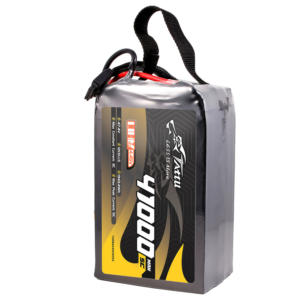 Tattu Ultra High Voltage 41000mAh 5C 47.4V 12S1P Lipo Battery with AS150U-F Plug