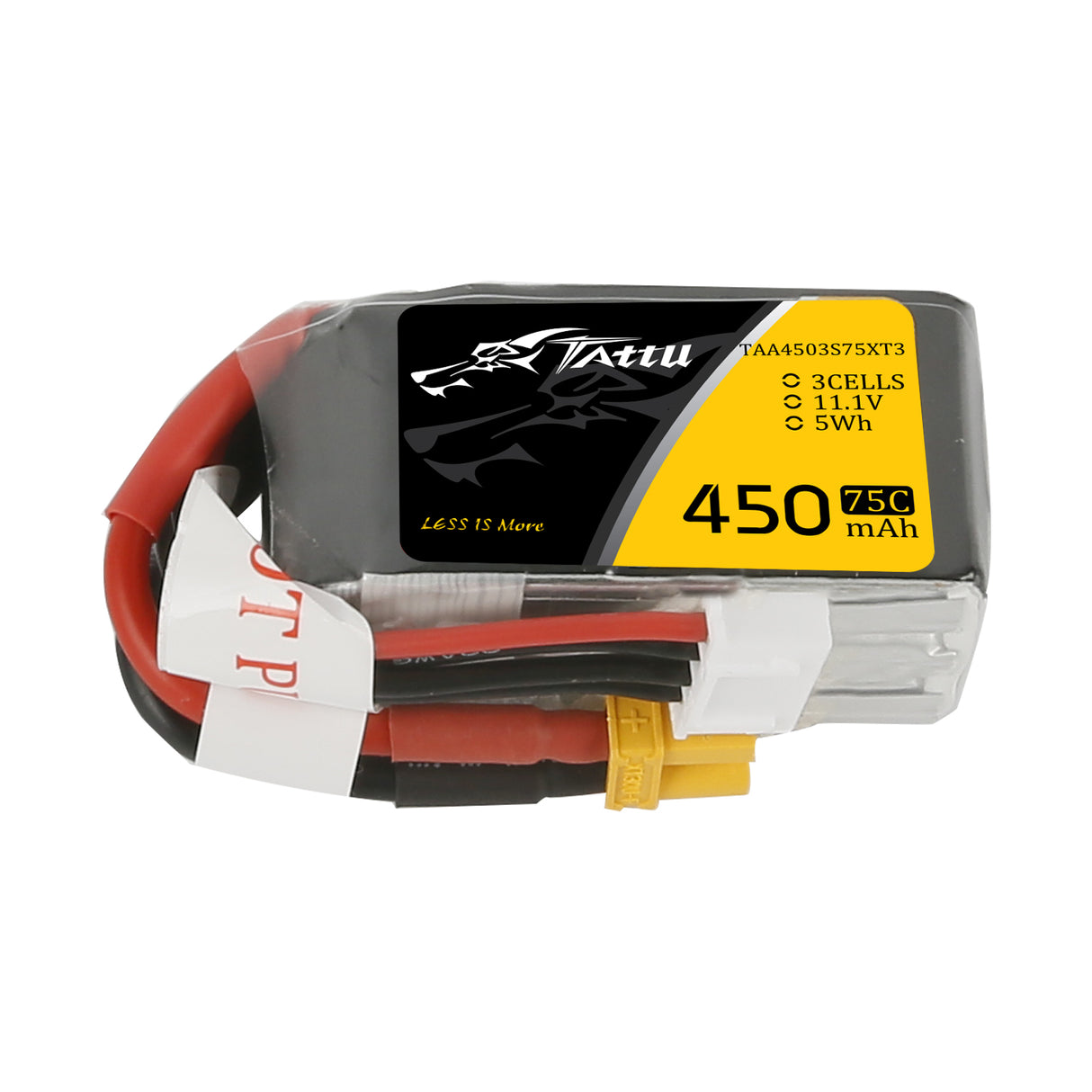 TATTU 450mAh 14,8V 75C 4S1P Lipo-Akkupack mit XT30