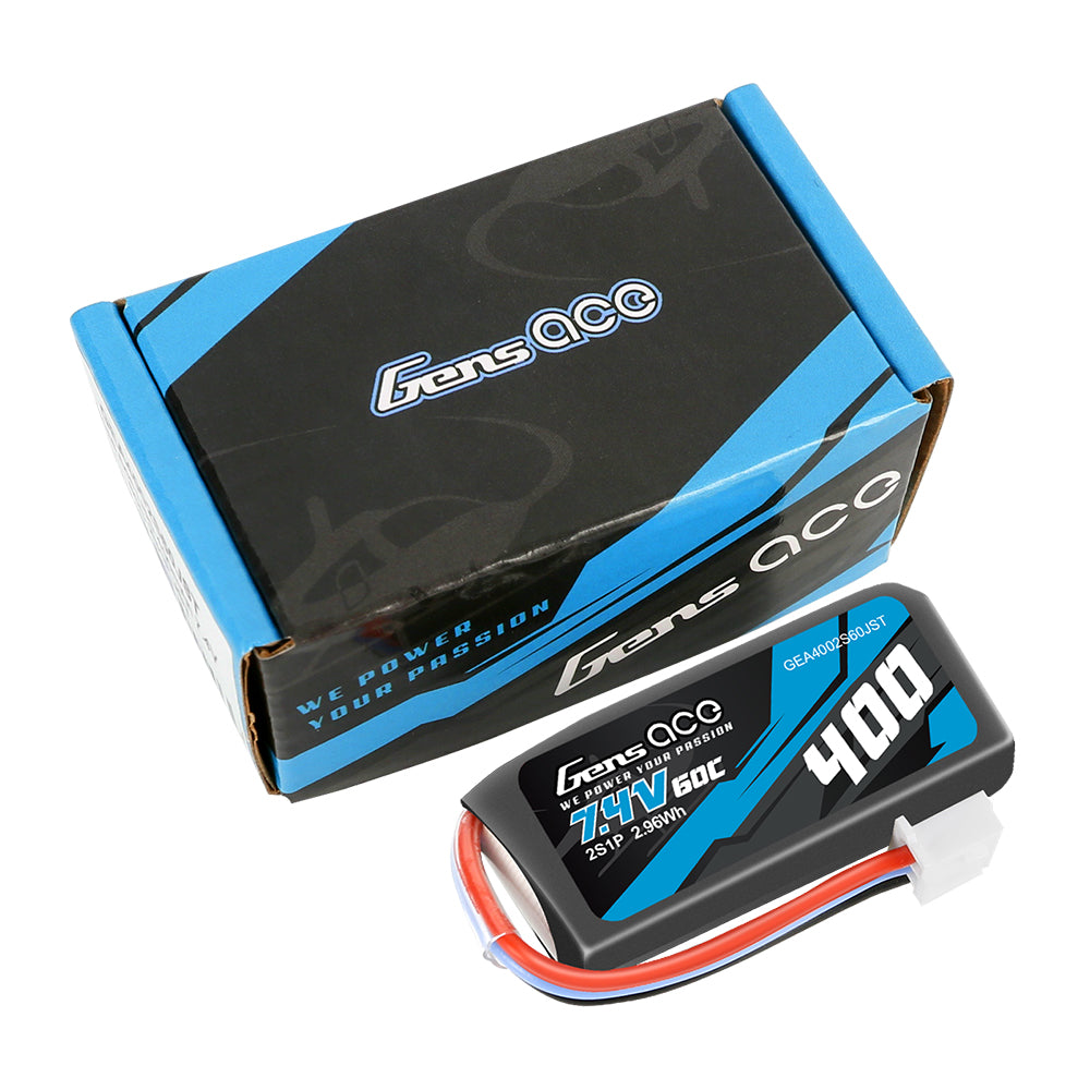 Gens ace 400 mAh 7,4 V 60C 2S1P Lipo-Akkupack mit JST-Stecker